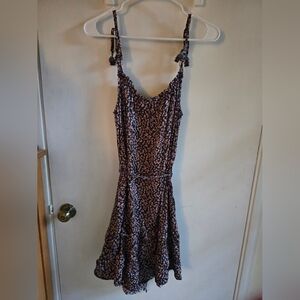 Hale Bob Silk Tiered Ruffle Hem Floral Print Women's Dress Small